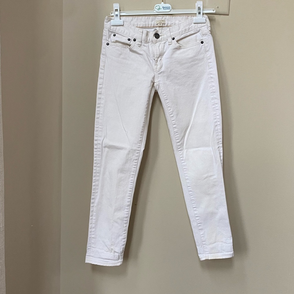J Crew white stretch slim fit jeans, size 25